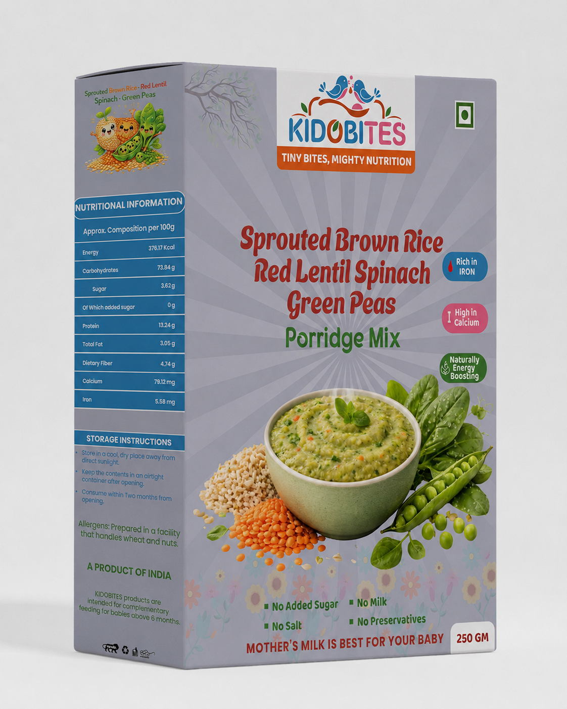 KIDOBITES Mealtime Variety Combo | 12 Months+ | 3 × 250 g