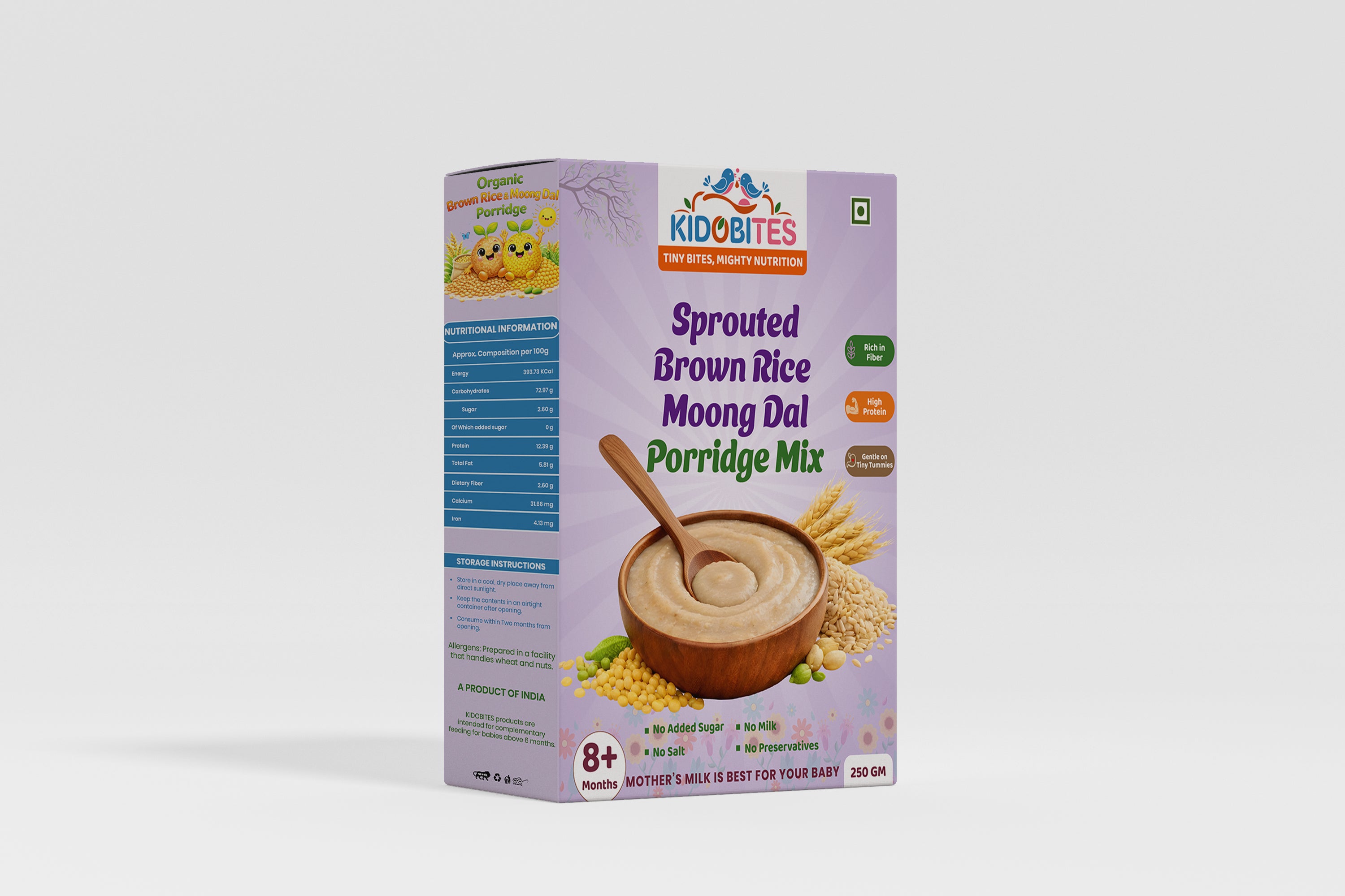Sprouted Brown Rice Moong Dal Porridge Mix For Babies | 8 Months+ | 250 gm