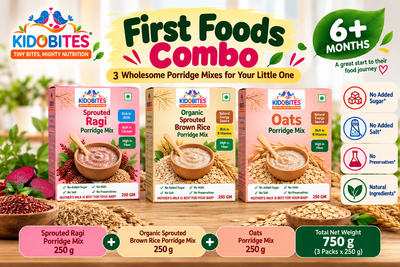 KIDOBITES First Foods Combo | 6 Months+ | 3 × 250 g