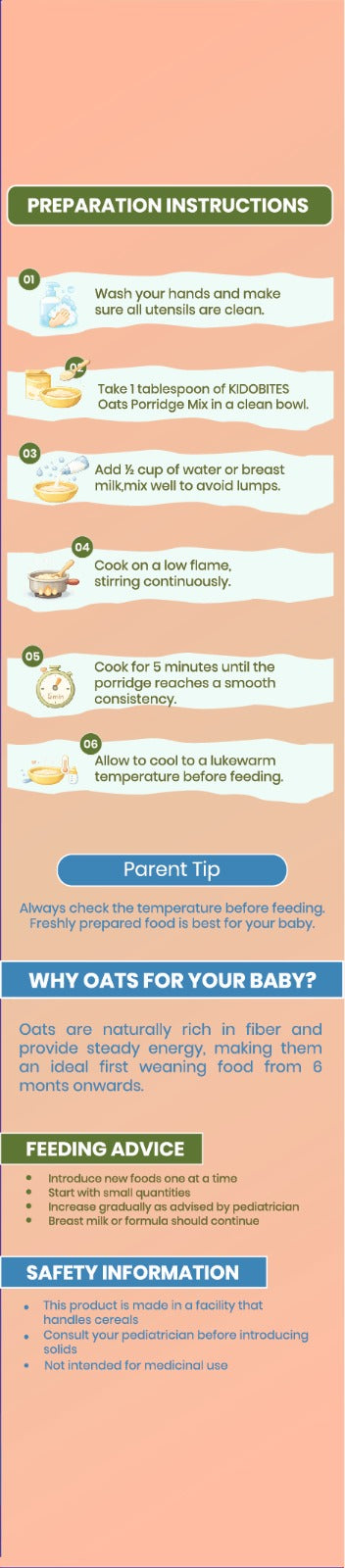 Organic Oats Porridge Mix For Babies | 6 Months+ | 250 gm