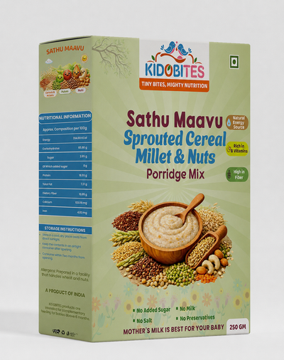 KIDOBITES Porridge Variety Combo | 8 Months+ | 3 × 250 g