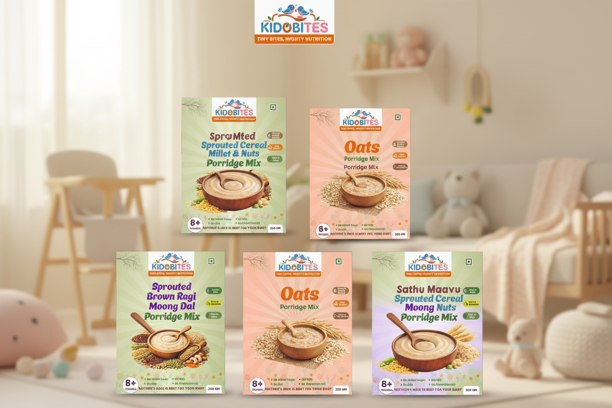 KIDOBITES Hero Banner - Box Grid Layout