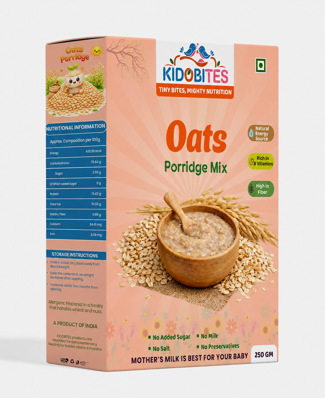 KIDOBITES First Foods Combo | 6 Months+ | 3 × 250 g