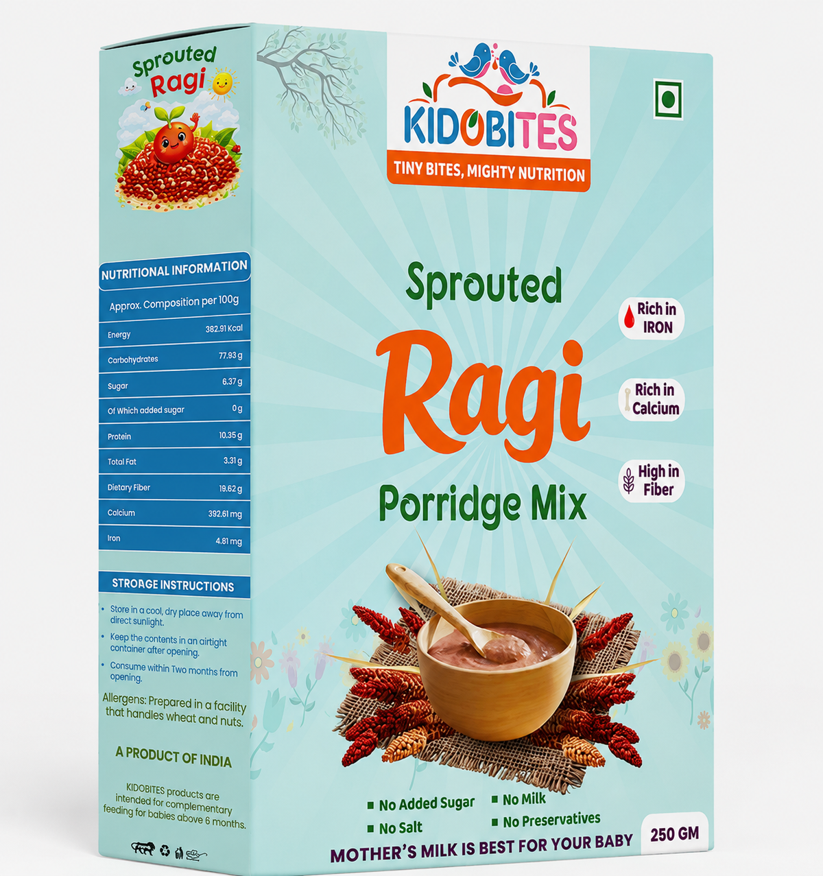KIDOBITES First Foods Combo | 6 Months+ | 3 × 250 g